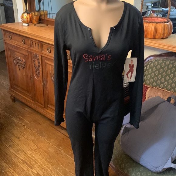 ShoSho Santa’s Helper Christmas Holiday Onesie & headband NEW - Picture 3 of 3